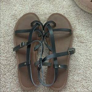 Black Strappy Sandals